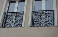 Wrought iron balcony railings