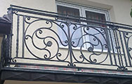 Wrought iron balcony railings